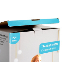 Boîtes en carton ondulé biodégradables personnalisées, pliables, avec fond auto-inséré, colorées, pour l'emballage des pots d'apprentissage pour enfants