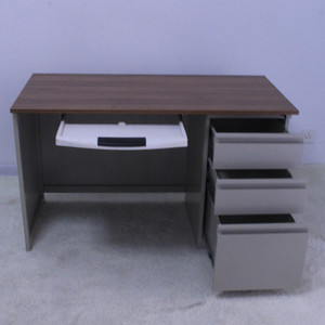 Wooden <strong>Top</strong> Computer Table Design Metal <strong>Drawer</strong> All Steel Office <strong>Desk</strong> with Cabinet - Product Image 4
