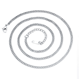 European and American <b>titanium</b> steel necklace, men's personality trend, flat , single <b>chain</b>, versatile, classic - Product Image 4