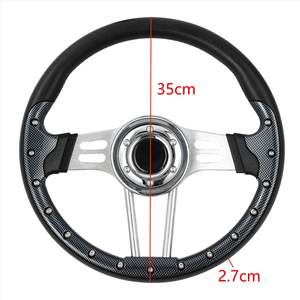 Housse de volant noire en PU(F) de 14 pouces pour accessoires de voiturette de golf Club Car EZGO G29 Drive Modified - Product Image 5