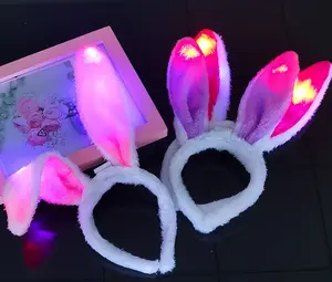 Concert Party Plush Glowing Rabbit Ears Glitter Glitter Rabbit Ears Headband Children's Toy