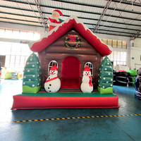 Vente en gros de châteaux gonflables de Noël pour enfants, château gonflable de Noël commercial pour les fêtes