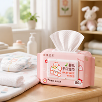 Lingettes humides pour bébé, 80 pièces, viscose à base de plantes, écologiques, emballage personnalisé, douces, non tissées, pour le nettoyage des mains et de la bouche, usage quotidien