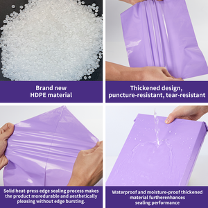 Экологичная, настраиваемая, утолщенная, маленькая, фиолетовая, водонепроницаемая курьерская почтовая сумка RUIQI с самоклеящимся клапаном для надежной логистики и доставки - Product Image 3