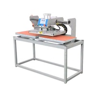Máquina de prensado térmico neumática de doble estación deslizante de 3kW para producción en fábrica, máquina de transferencia de calor por sublimación de camisetas 40x60