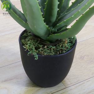 Bonsái de aloe <span class=keywords><strong>vera</strong></span> artificial pequeño, planta verde de plástico, decoración del hogar para festividades navideñas - Product Image 5