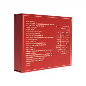 Cierre magnético personalizado caja inserto rojo de la hoja de oro de plegable de regalo roja caja con tapa de imán - Product Image 2