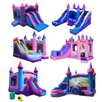 Maison de rebond gonflable en PVC commerciale pour l'extérieur, château gonflable pour enfants, maison de videur blanche, combo de saut pour adultes avec toboggan aquatique