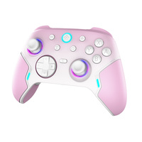 Controlador Gamepad Inalámbrico 2.4G BT con Cable Honcam, con 2 Botones C, Botones Traseros, Empuñadura de Goma y Joystick Hall para NS2 PC Móvil
