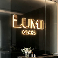 Letras 3D con Retroiluminación LED para Recepción de Negocios, Logotipo Metálico Luminoso para Fachada, Letrero Personalizado para Exteriores de Edificios