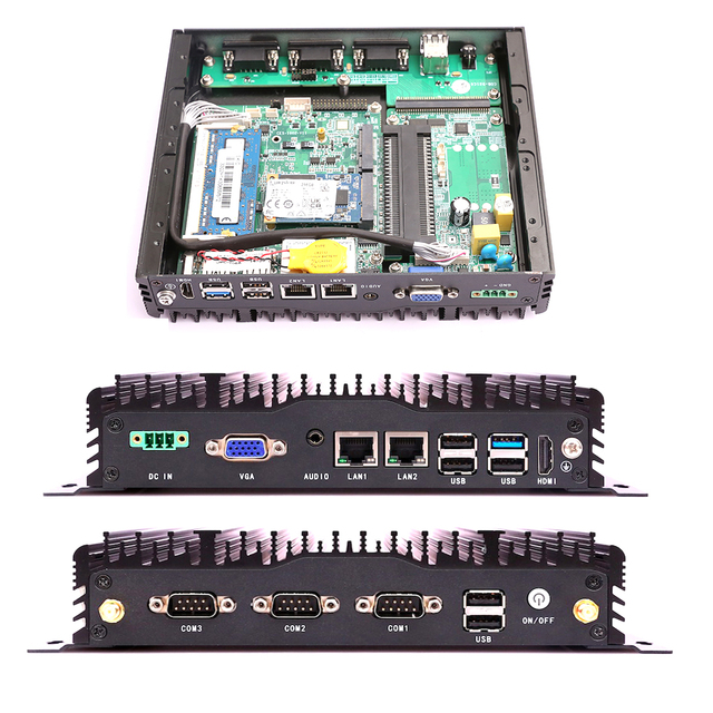 IPC Fanless GPIO Industrial Embedded PC I5 Mini Industrial Pc for windows