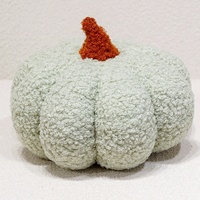 Coussin décoratif en peluche personnalisé en forme de citrouille couleur unie pour Halloween, rembourré de coton PP