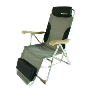 De gros longue pliante camping chaise repose-pieds-Chaises pliantes de couchage, pour loisir réglable et inclinable, avec repose-pieds pour la plage