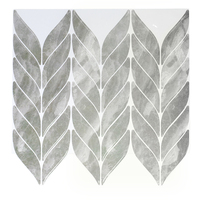 Carreaux muraux auto-adhésifs 3D de qualité supérieure à coller sur les panneaux muraux 3D du métro Mono White avec coulis gris