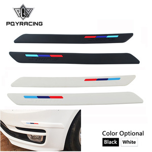 Front Lip <b>Strip</b> <b>Rubber</b> Trim Black White Sports Logo For Car Front Bumper Cover - Product Image 5