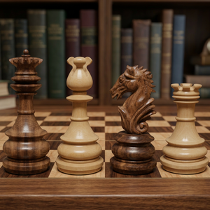 Premium Quality <b>Chess</b> Pieces Table Game <b>Wooden</b> Material <b>Chess</b> Pieces Customized Color 3.75 Inch king Size - Product Image 2