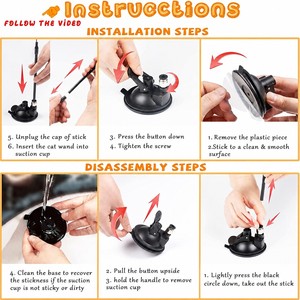 Accessoires de recharge pour jouet à chat à ventouse en forme de plume de dessin animé écologique avec cordelette pour le jeu des animaux de compagnie - Product Image 6