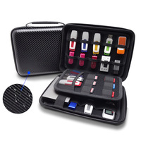 Offre Spéciale Portable Eva Case Carbone Étanche Antichoc Protection Fibre Sac pour U disque banque U bouclier sac certificat carte