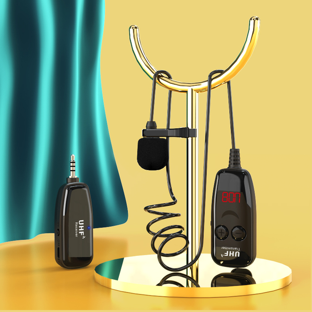 Wireless Mini Microphone 3.5mm Jack Clip on Mic Wireless Microphone Lapel Mobile Phone Wireless Microphone Lavalier Mic