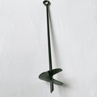 Ancrage au sol en acier renforcé noir, piquet de sol en spirale pour camping extérieur, vergers, serres, style pastoral