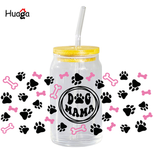 Huaga UV for Cold <strong>Transfer</strong> PET Material Mamadog Custom <strong>Designs</strong> 16oz 24 Cup Tumbler Wraps Tumbler Wrap <strong>Transfers</strong> - Product Image 6