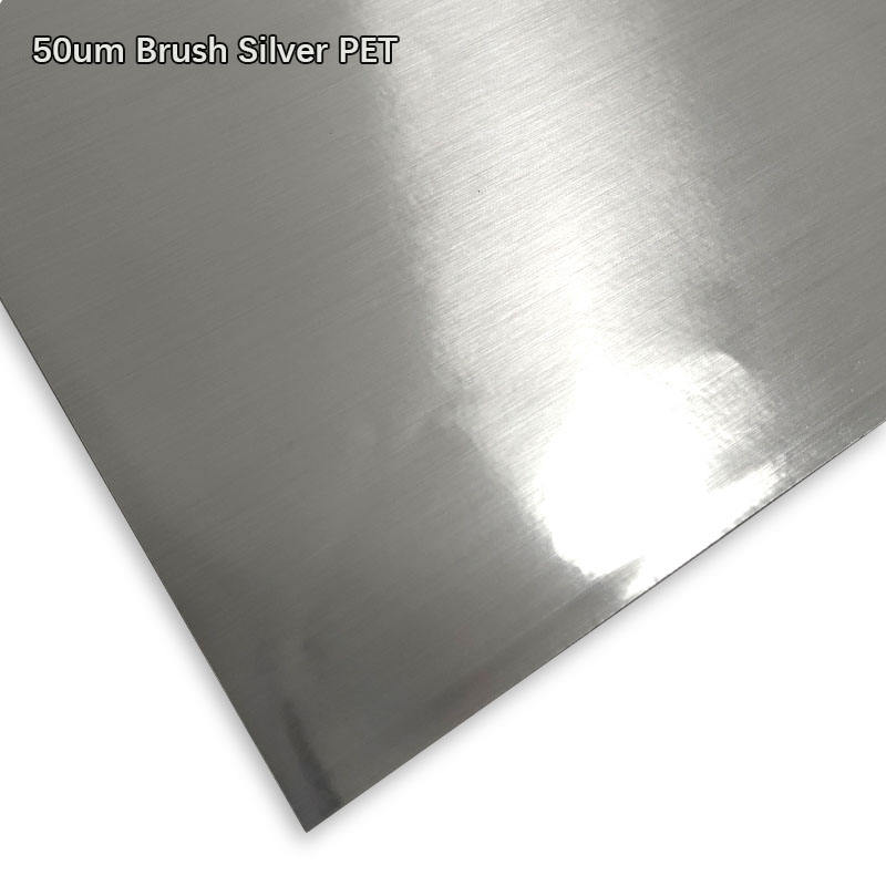 50um Brush Silver PET