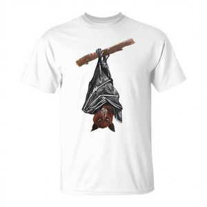 Camiseta con estampado de murciélago de acuarela, diseño con estampado animal, talla unisex para adultos - Product Image 2