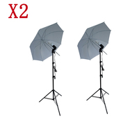 Kit lampu payung fotografi, aksesori Studio foto profesional, kotak lunak, payung fotografi dengan sistem dukungan latar belakang