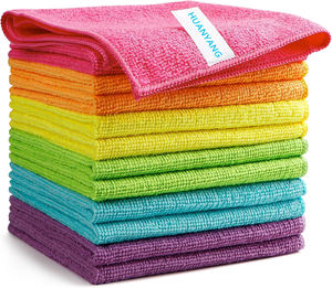 OEM Mehrfarbiges Quadratisches Umweltfreundliches 80% Polyester 20% Polyamid Kettengewirktes Mikrofaser-Küchenreinigungstuch - Product Image 1