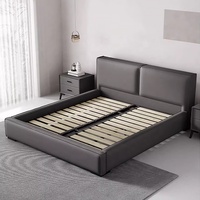 Cama Doble Moderna y Sencilla de Color Rosa para Dormitorio u Hotel, con Estructura de Sofá Cama