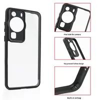 Coque de téléphone Zhige compatible transfrontalier Tailong pour P60 Pro, TPU+PC, style urbain, transparente, mate, protection intégrale, antichoc