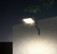 Lámpara de pared LED solar con accesorio en forma de L, 4W, montaje en pared, IP65, resistente al agua, alto brillo, para iluminación de áreas del hogar