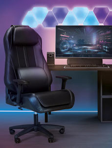 Nuevo diseño negro coche cuero PU Pvc tela v-hand 6 puntos de masaje Vr <span class=keywords><strong>silla</strong></span> ergonómica para Juegos de oficina altavoces Bluetooth integrados - Product Image 2