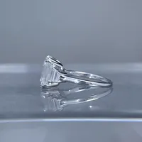 MUSHAN Luxus-Schmuck 925 Sterling Silber Ringband für Damen GRA-Zertifizierter Moissanit Diamant Smaragd D-Farbe Ringe Feiner Schmuck