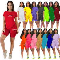 निजी लेबल रिक्त 2 टुकड़ा लघु tracksuit बड़ा और लंबा कस्टम कपास पसीना सूट खड़ी sweatsuits महिलाओं के लिए सेट