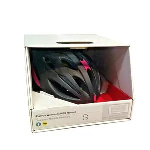 Mountainbike Helm Custom Bedrukte Verpakkingen Dozen Gerecycled Bruin E Fluit Gestanst Display Box Voor Helm Verpakking