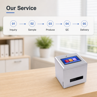 Imprimante jet d'encre semi-automatique de bureau avec écran tactile pour codes QR et codes-barres pour l'impression de dates de lots sur emballages cartonnés
