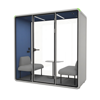 Cabine téléphonique insonorisée pour bureau, cabine acoustique intérieure, isolation pour appels privés, cabine de réunion pour 2 personnes, salle d'interview silencieuse