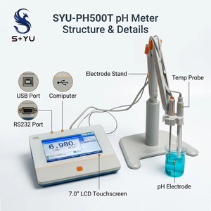 <span class=keywords><strong>Testeur</strong></span> de pH électronique SYU PH500T avec écran tactile de 7,0 pouces pour <span class=keywords><strong>piscine</strong></span>, aquarium, pisciculture et test de l'<span class=keywords><strong>eau</strong></span> des bacs à poissons - Product Image 2