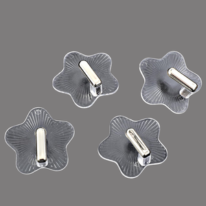 Custom Luxury Flower Shape Transparent Self-Adhesive Modern <b>Wall</b> Mounted <b>Hooks</b> for Wardrobe Bathroom Kitchen-Multifunctional - Product Image 2