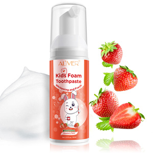 Mousse nettoyante <span class=keywords><strong>pour</strong></span> les dents de bébé à saveur naturelle et biologique de fruits avec logo personnalisé <span class=keywords><strong>dentifrice</strong></span> moussant frais blanchissant <span class=keywords><strong>pour</strong></span> enfants - Product Image 2