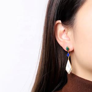 Pendientes Colgantes de Plata de Ley 925 con Lapislázuli y Malaquita, Chapados en Rodio, Modernos, <span class=keywords><strong>para</strong></span> Mujer, <span class=keywords><strong>Regalo</strong></span> <span class=keywords><strong>para</strong></span> Fiesta - Product Image 6