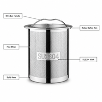 Infuseur à thé en acier inoxydable, filtre à thé en maille fine pour thé en vrac, infuseur à thé réutilisable pour théière, 5 tailles, vente en gros