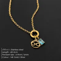 EMANCO Nouvelle Chaîne à 12 Maillons en Acier Inoxydable pour Femme, Pendentif Coloré Tendance, Accessoires de Bijoux DIY, Vente en Gros et Dropshipping