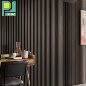 Panneau mural en WPC à lattes 3D non décolorant, panneau mural en WPC pour l'intérieur et revêtement mural - Product Image 1