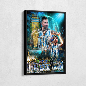 Stampa su Tela 'La Conquista del Mondo' di <span class=keywords><strong>Messi</strong></span>, Decorazione Murale per la Casa - Product Image 3