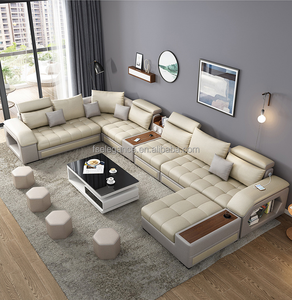 Conjunto <span class=keywords><strong>de</strong></span> sofás <span class=keywords><strong>de</strong></span> cuero personalizados, muebles <span class=keywords><strong>de</strong></span> lujo <span class=keywords><strong>de</strong></span> fabricación <span class=keywords><strong>de</strong></span> Foshan, rexin divan, para sala <span class=keywords><strong>de</strong></span> estar - Product Image 6