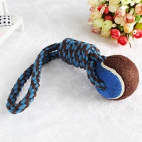 Accessoires pour animaux de compagnie, jouets de nettoyage dentaire pour chiens, jouet en corde tressée durable, balle en corde de coton pour chat et chien
