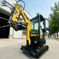 Mini-excavatrice sur chenilles 1,8 tonne personnalisable en couleur, avec godet, moteur, boîte de vitesses et pompe haute performance pour travaux de terrassement