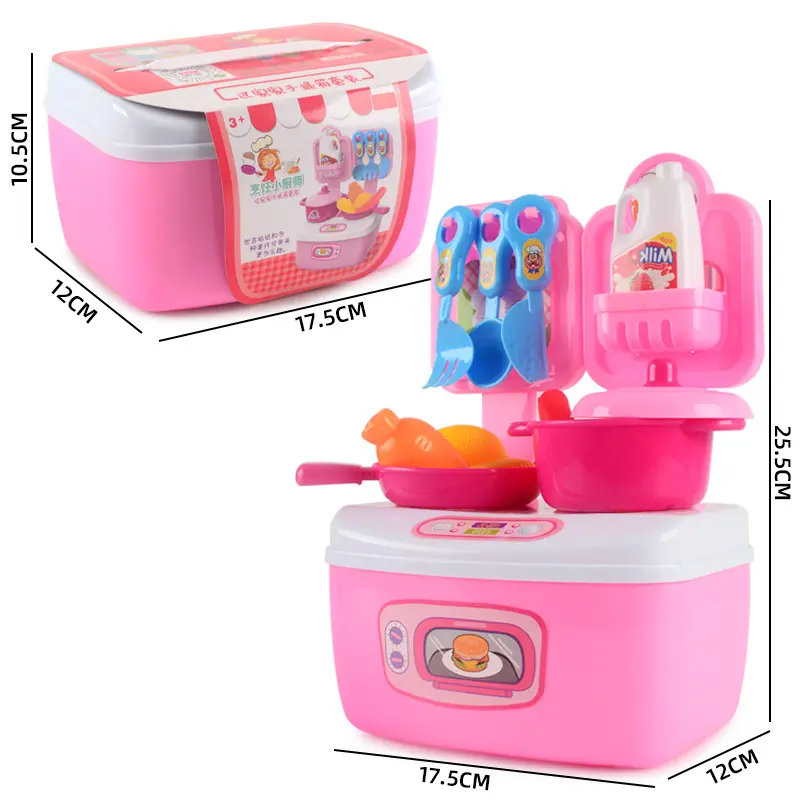 Hot Selling 19pcs Children Diy Mini Cooking Kitchen Toys Pretend Role Play Toys Kitchen Set Toy For Kids